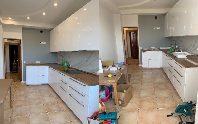 Уборка после ремонта - До